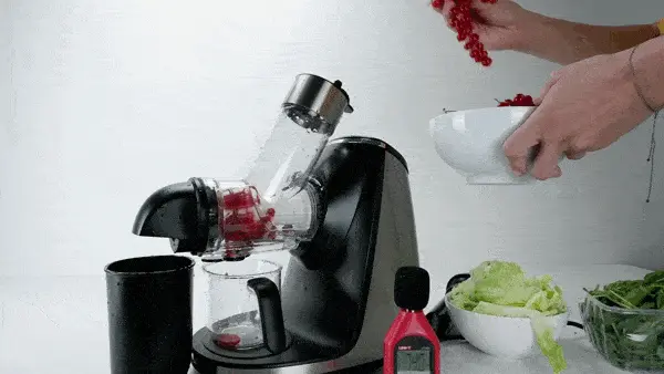 Horizontální šnekový odšťavňovač GIF ukazuje provoz horizontálního šnekového odšťavňovače