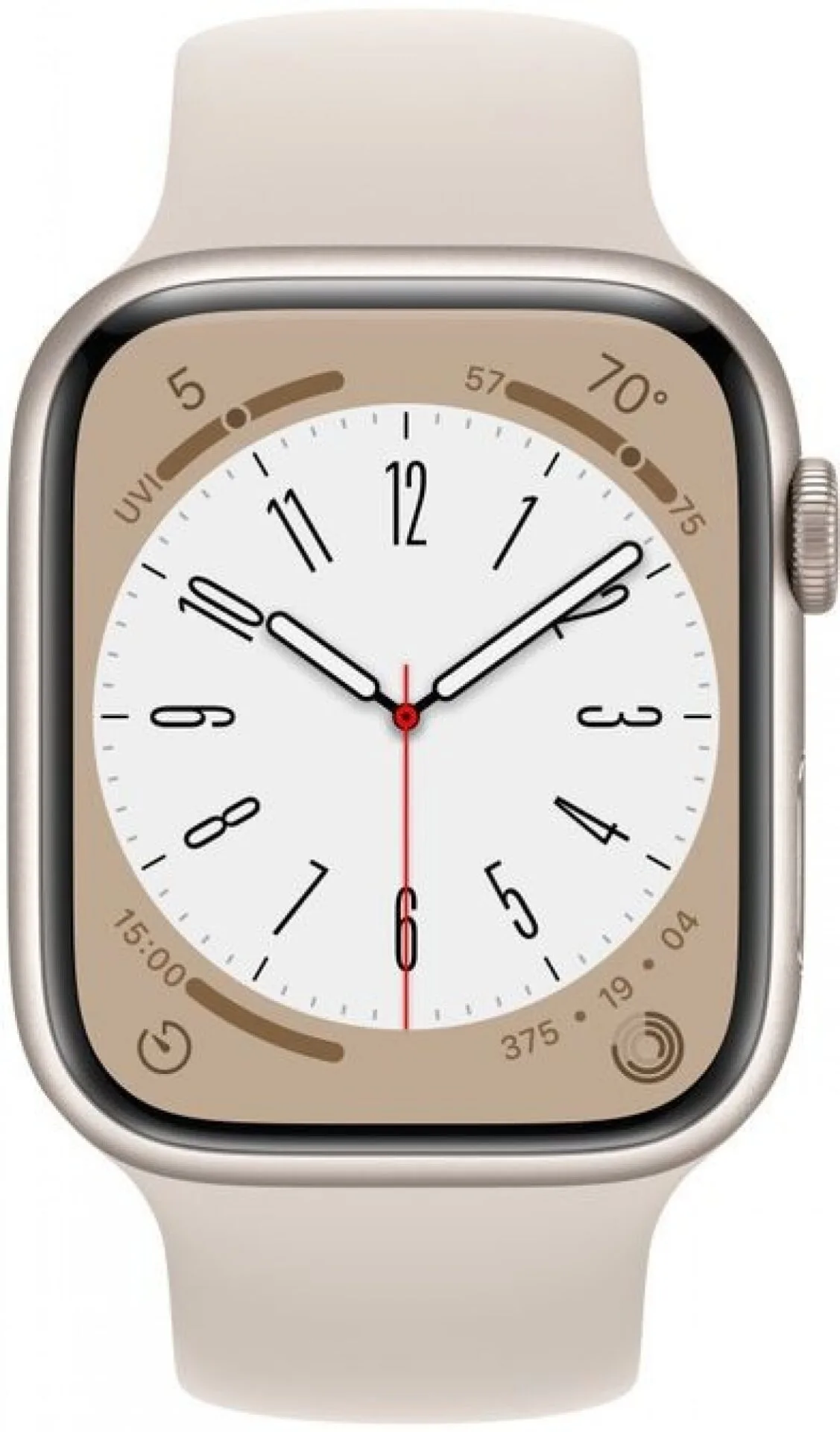 Apple Watch 8 s hliníkovým pouzdrem a navlékacím řemínkem