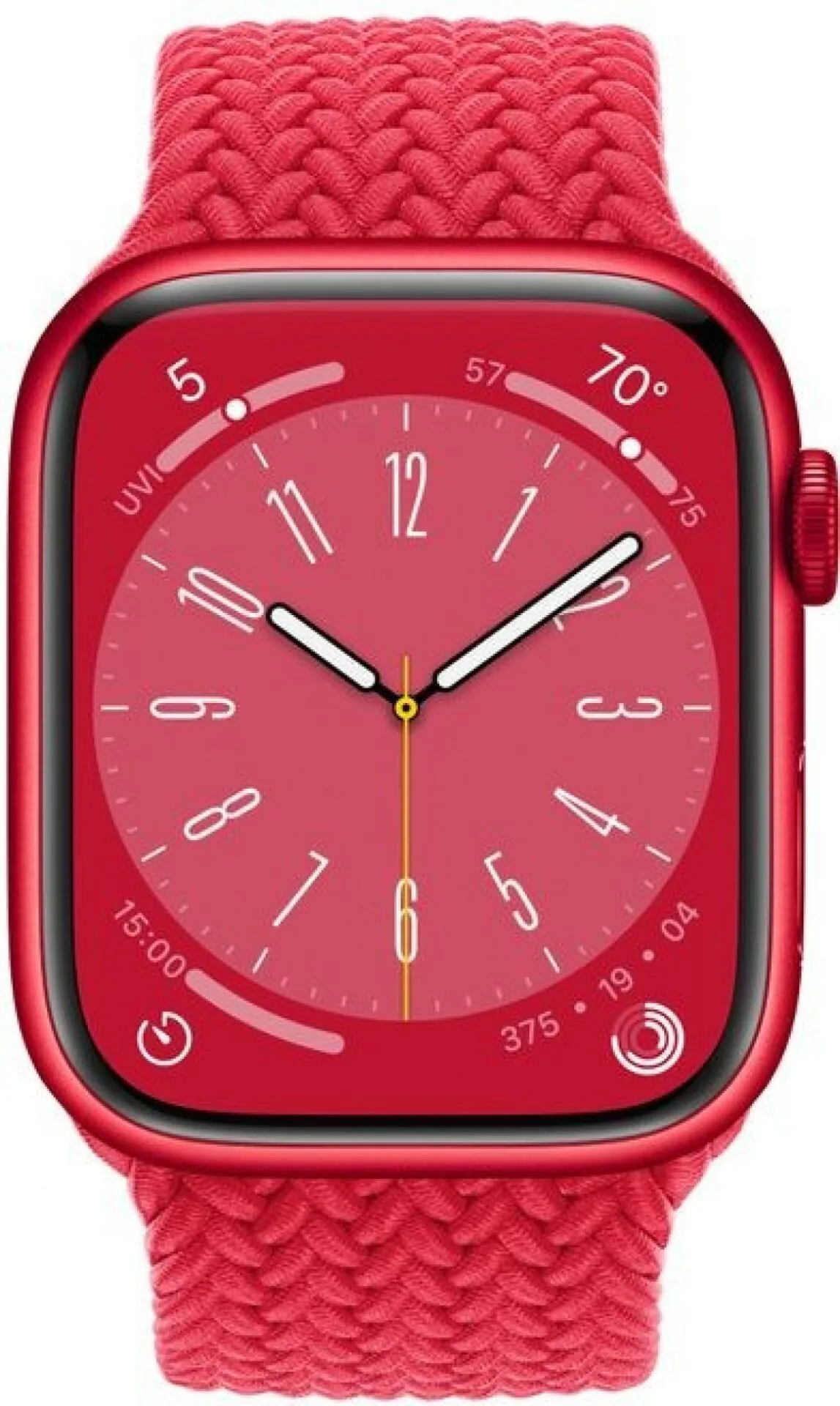 Apple Watch 8 v barvě (Product)Red s pleteným řemínkem