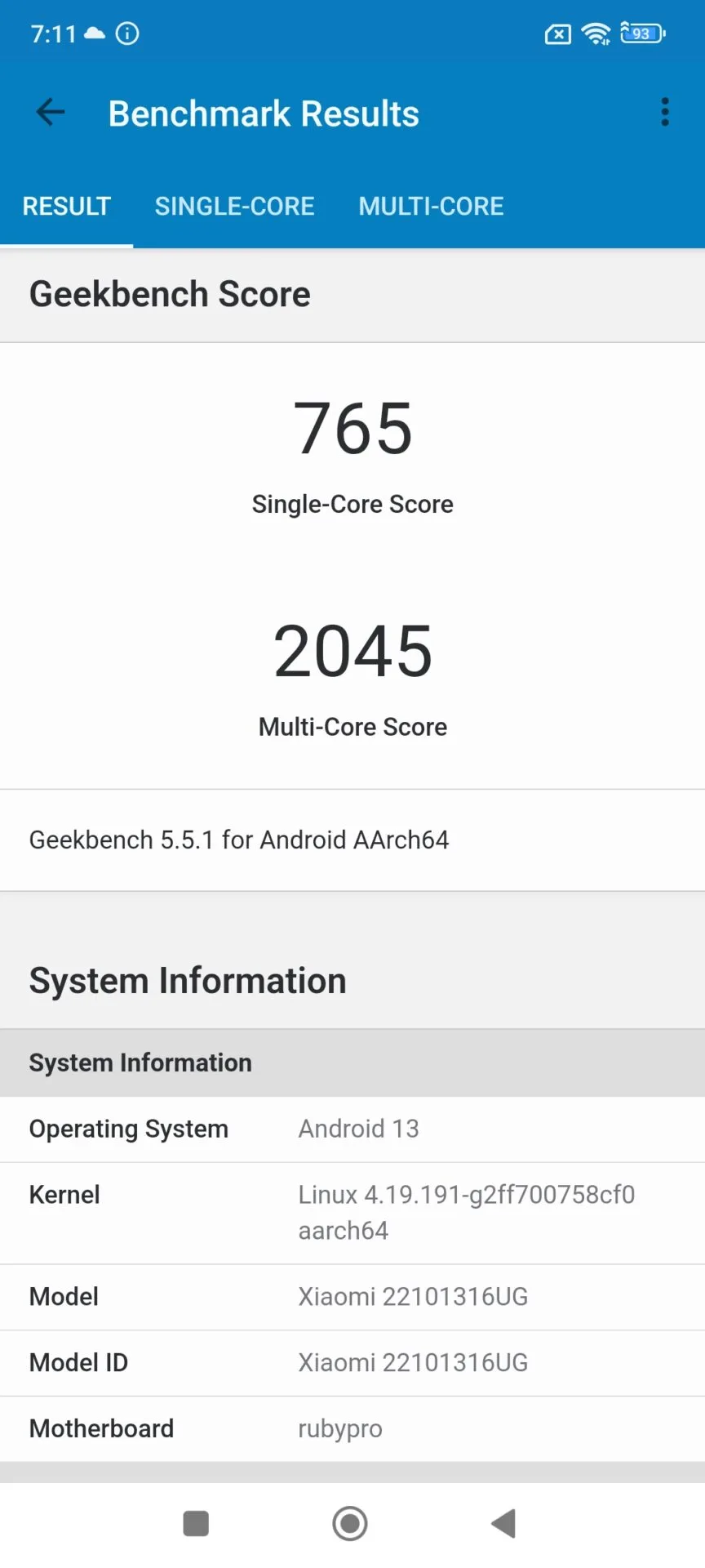 GeekBench 5