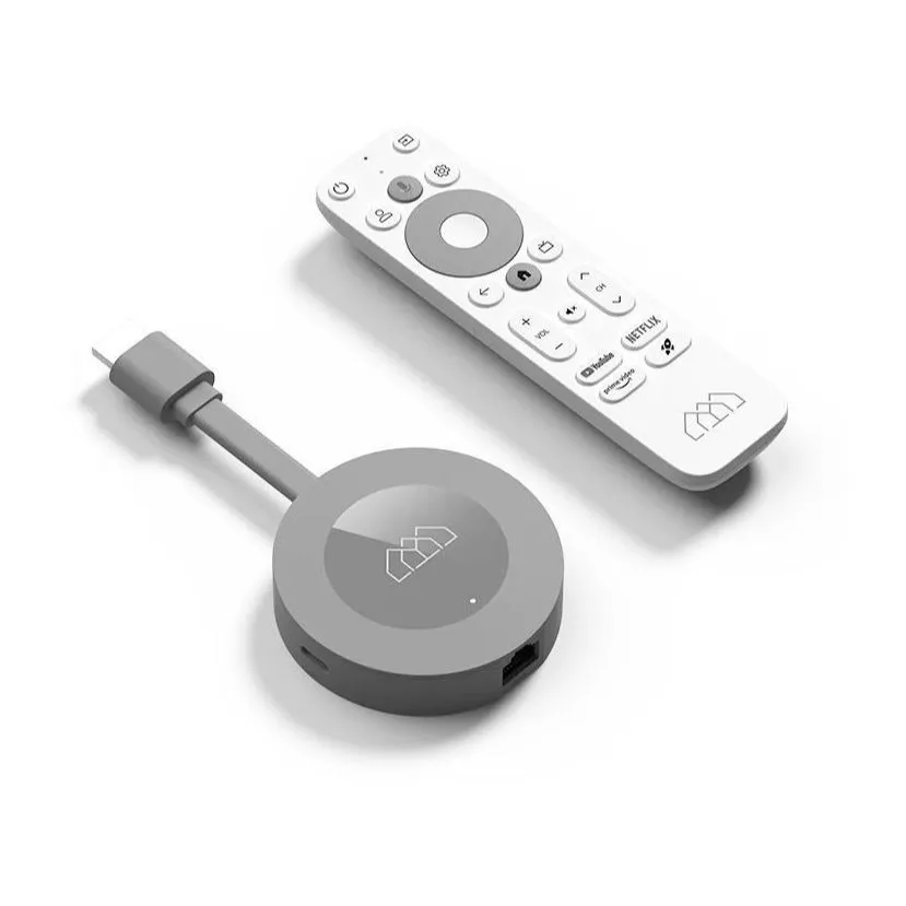 Dongle funguje stejně, jako stick. Ale konektor HDMI není přímo na těle zařízení, ale na krátkém kabelu. (Zdroj: Homatics) Obrázek zobrazuje Dongle funguje stejně, jako stick. Ale konektor HDMI není přímo na těle zařízení, ale na krátkém kabelu. (Zdroj: Homatics)