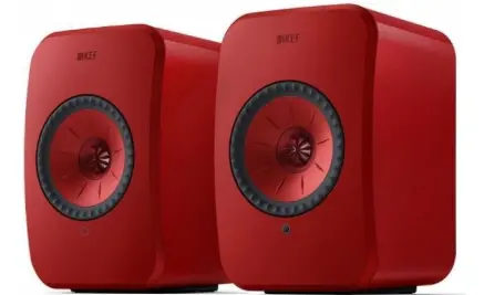KEF LSX II v červeném provedení KEF LSX II v červeném provedení