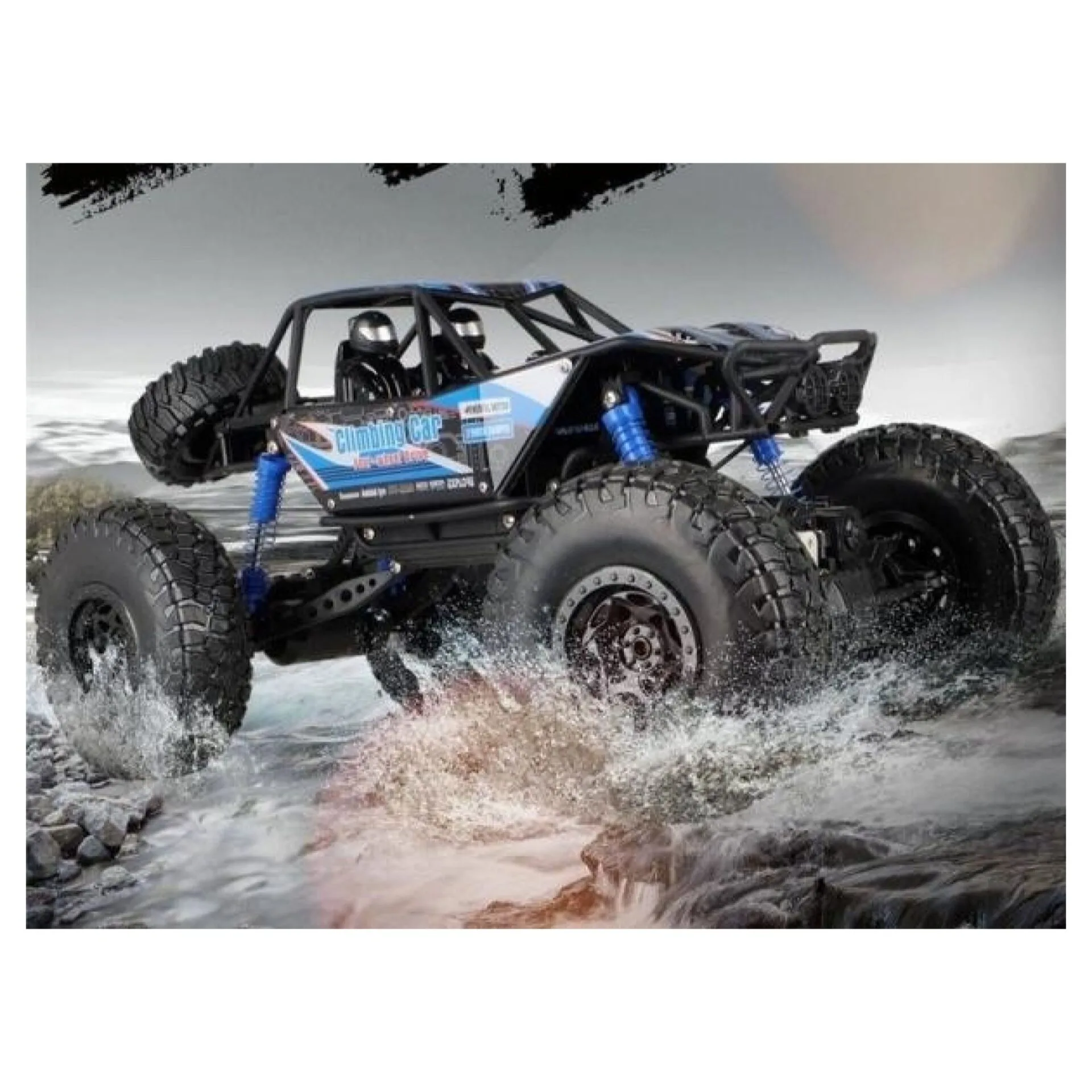 Mnohé RC modely jsou voděodolné či vodotěsné Obrázek zobrazuje RC model projíždějící vodou