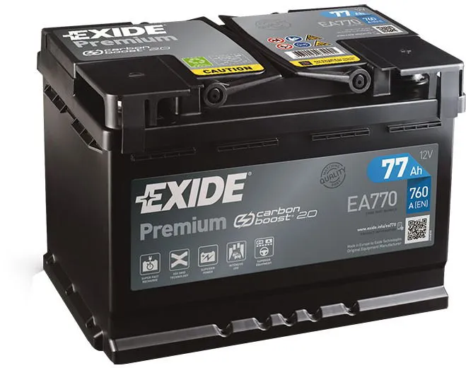 Test Exide Premium 12V 77Ah 760A EA770 Recenze Exide Premium 12V 77Ah 760A EA770