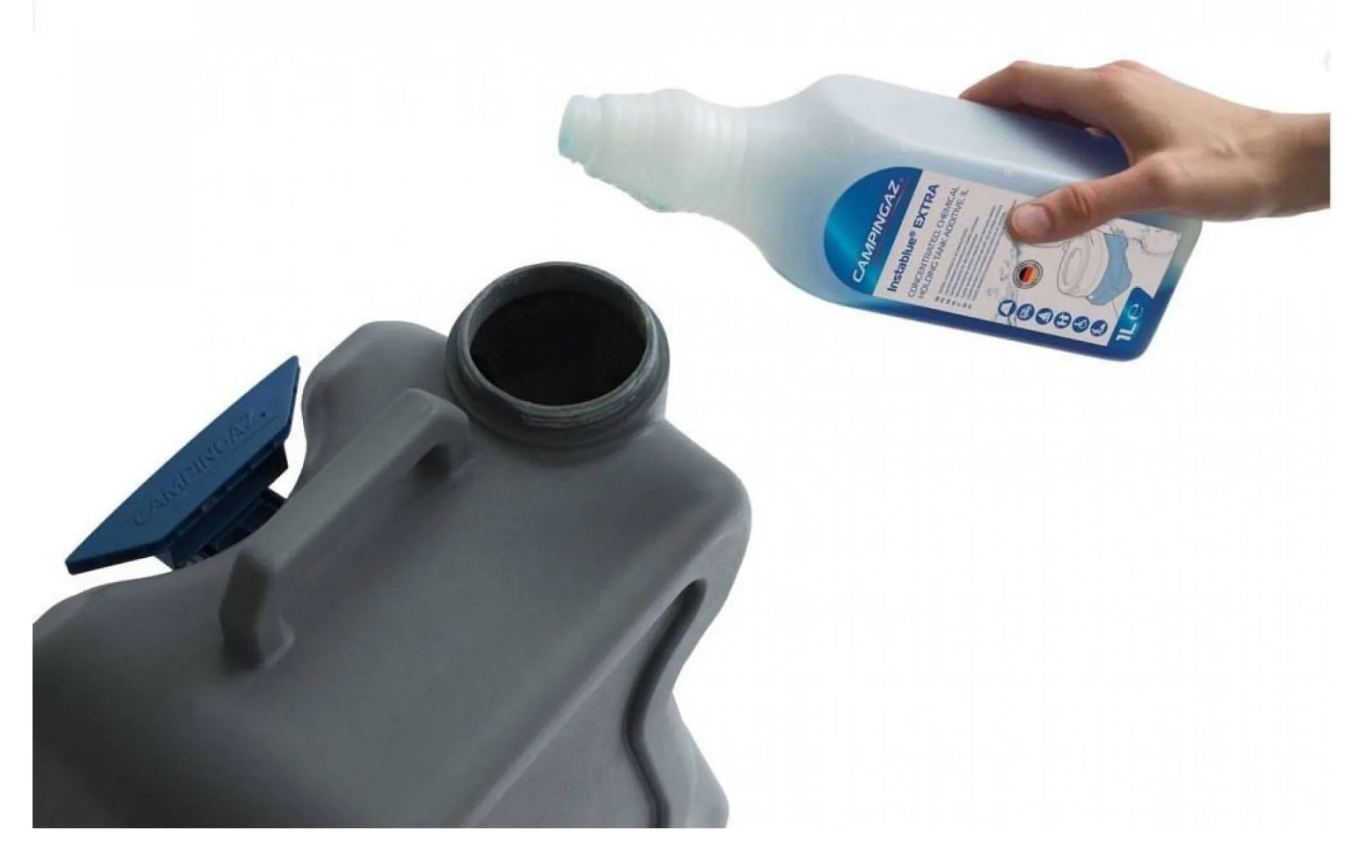 Chemie pro chemické WC Obrázek zobrazuje chemii pro chemické WC