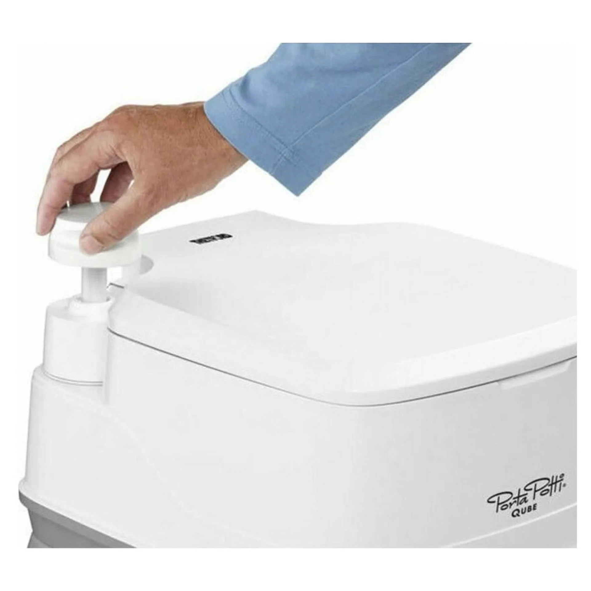 Pístový mechanismus Obrázek zobrazuje chemické WC s pístovým mechanismem