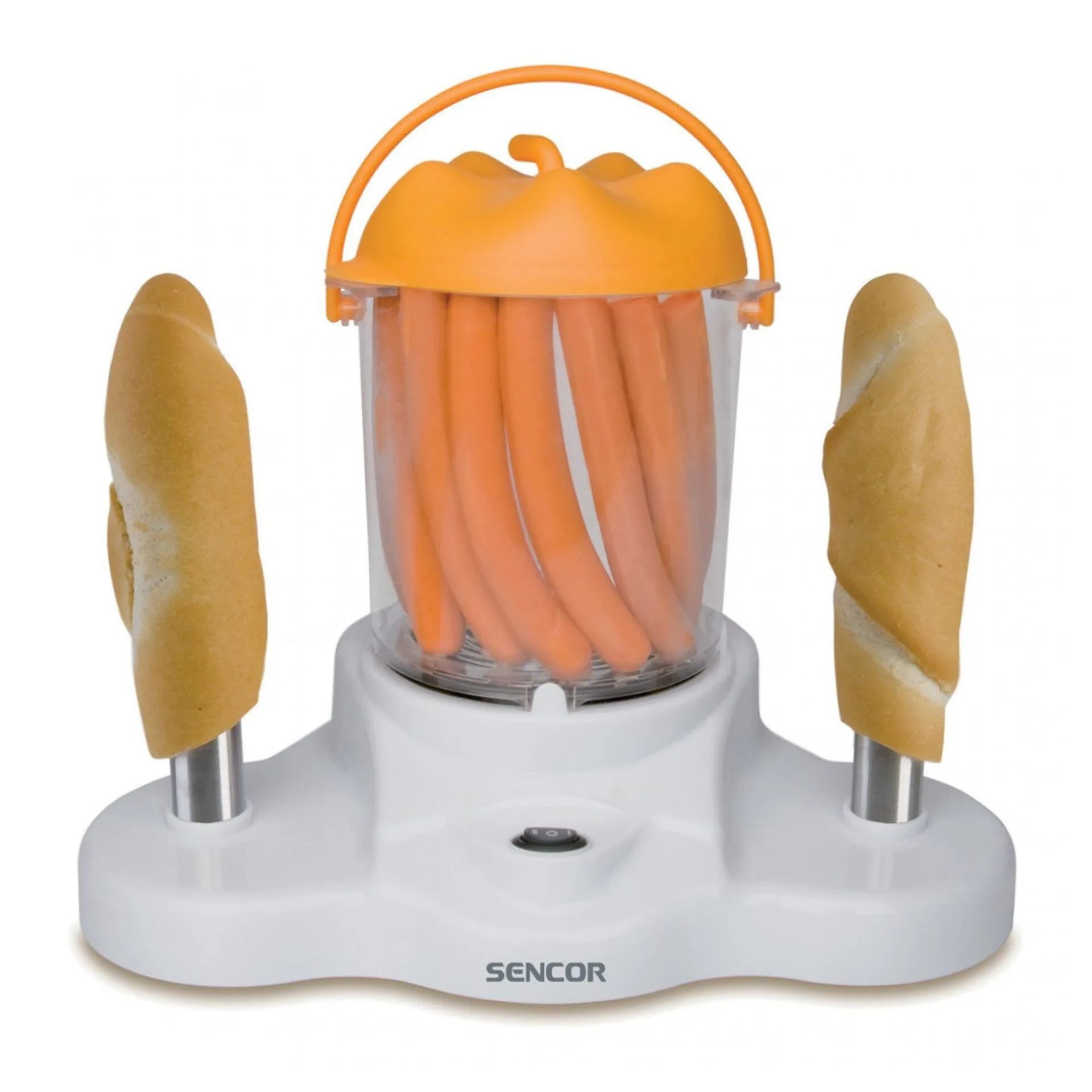 Hotdogovač na domácí použití Obrázek zobrazuje hotdogovač na domácí použití