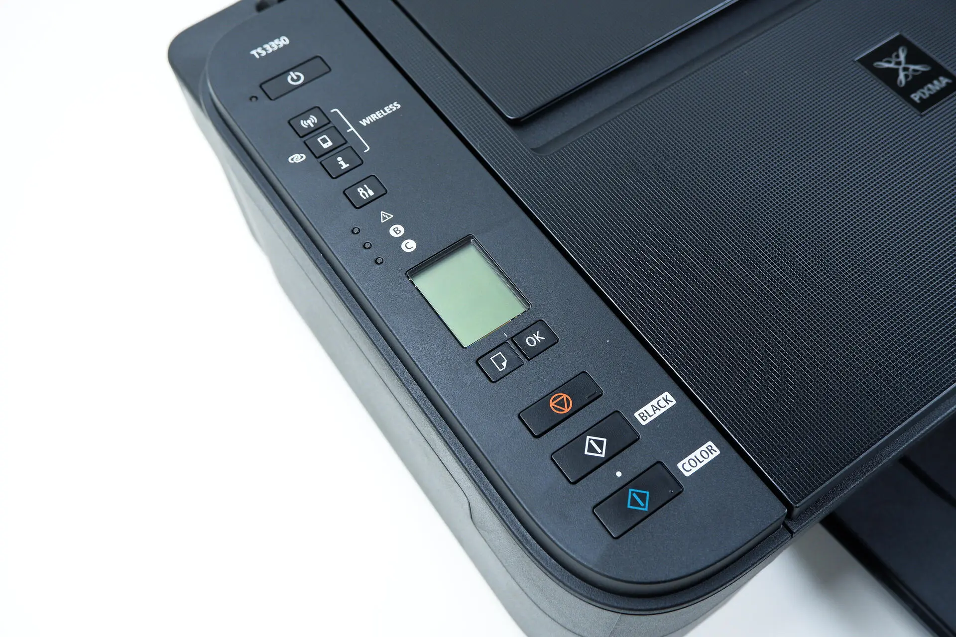 Ovládací panel tiskárny Ovládací panel tiskárny Canon PIXMA TS3350