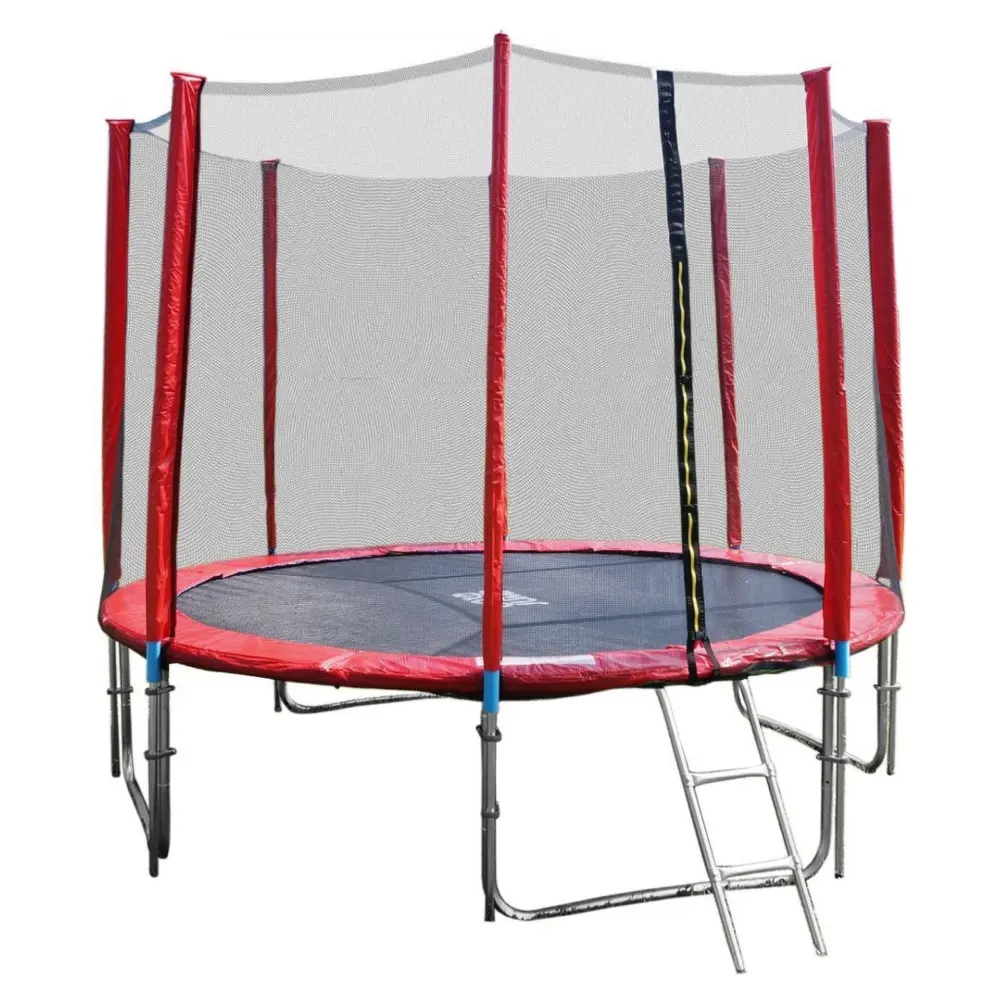 Červená varianta Na obrázku je trampolína v červené barvě.