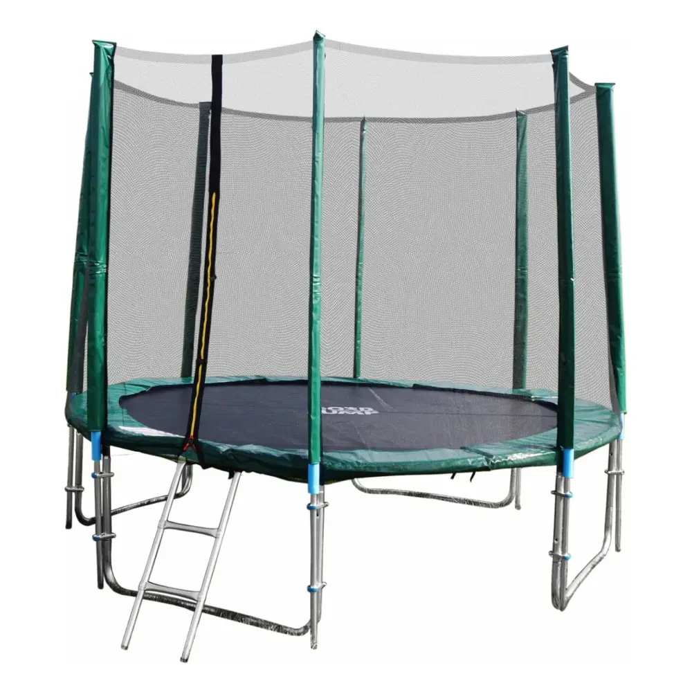 Zelená varianta Na obrázku je trampolína v zelené barvě.