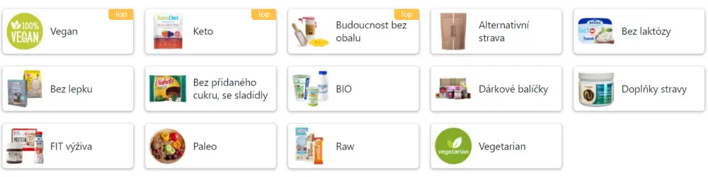 Nabídka speciální výživy Košíku