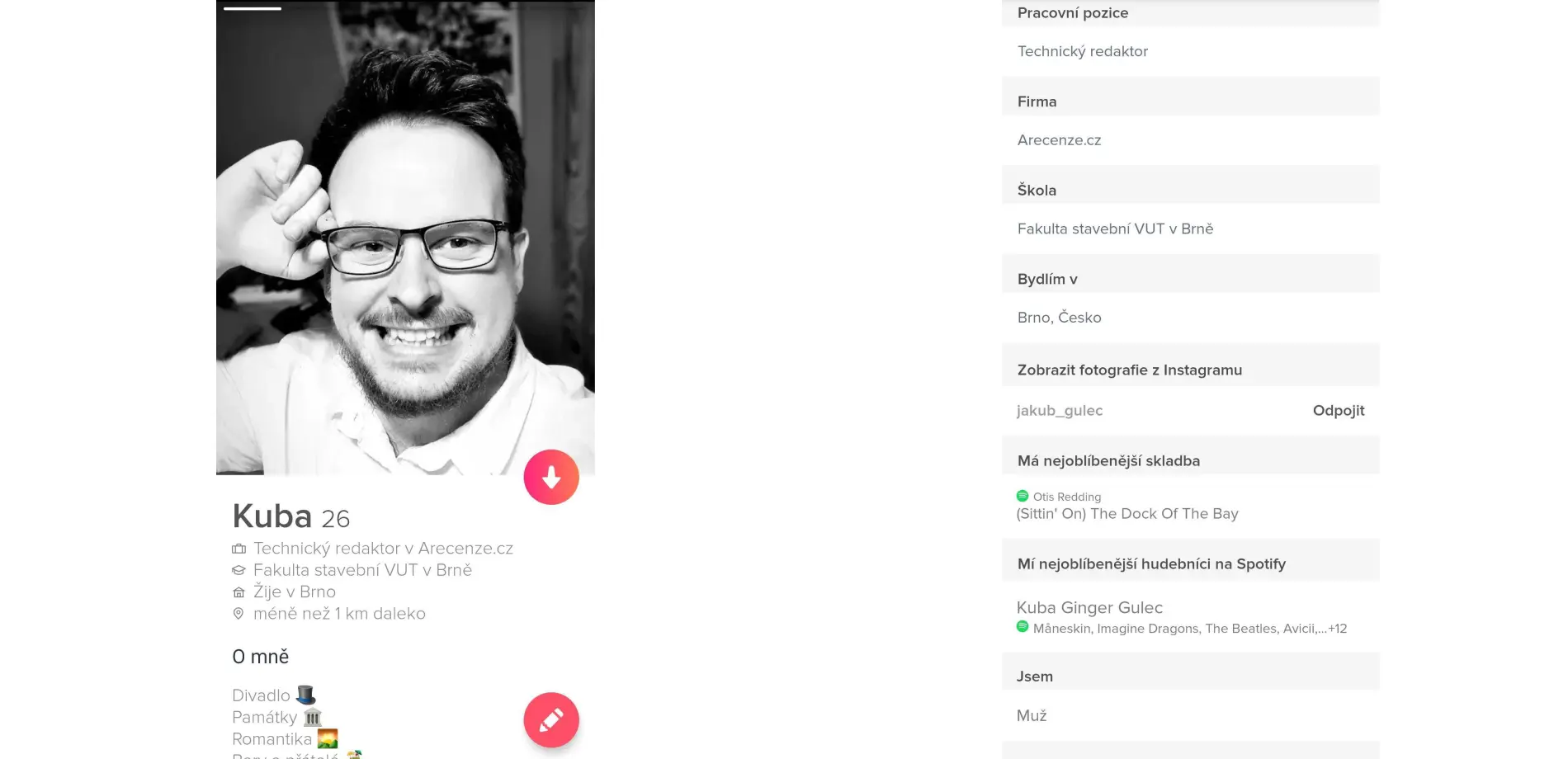 Profil Ukázka profilu