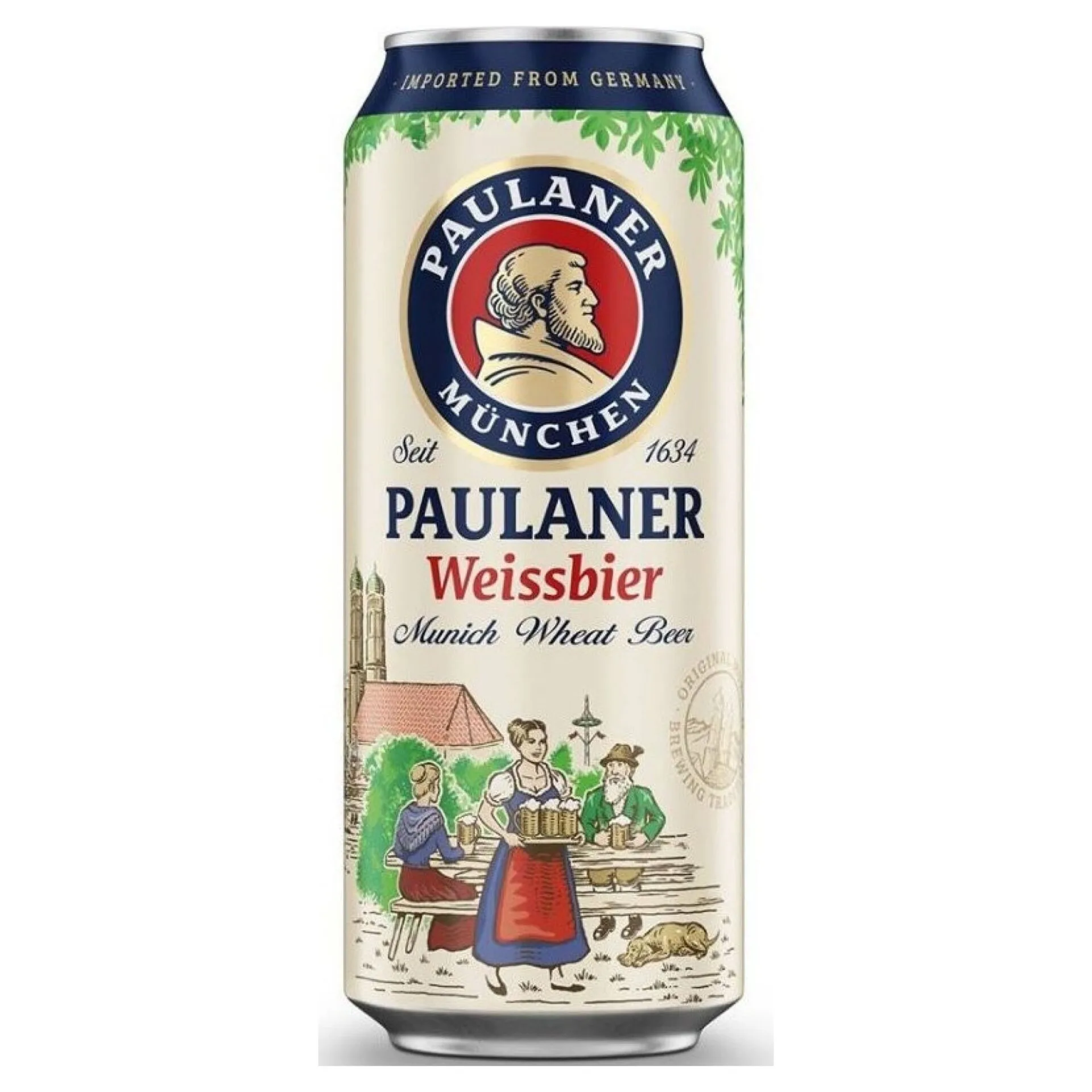 Pšeničné pivo v plechovce Obrázek zobrazuje pšeničné pivo v plechovce