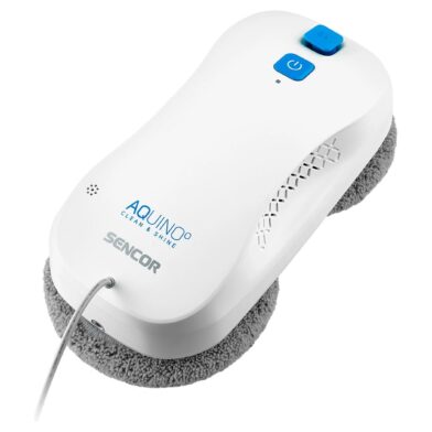 Obrázek zobrazuje robotický vysavač oken Sencor SRW 6010WH