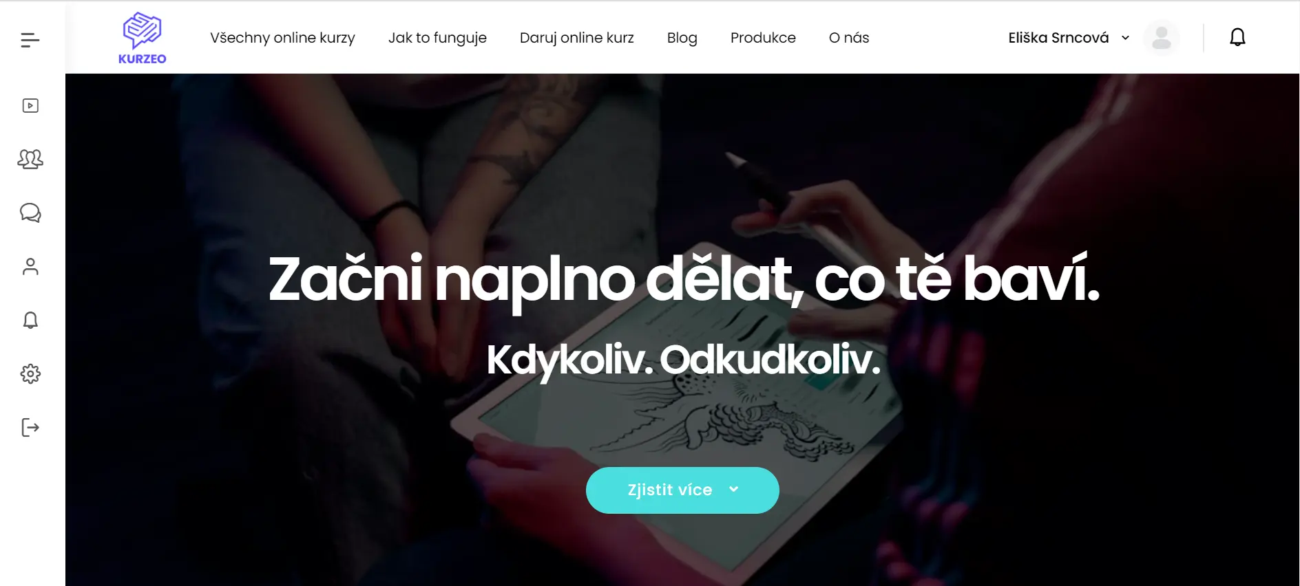 Titulní strana portálu Obrázek titulní strany portálu Kurzeo