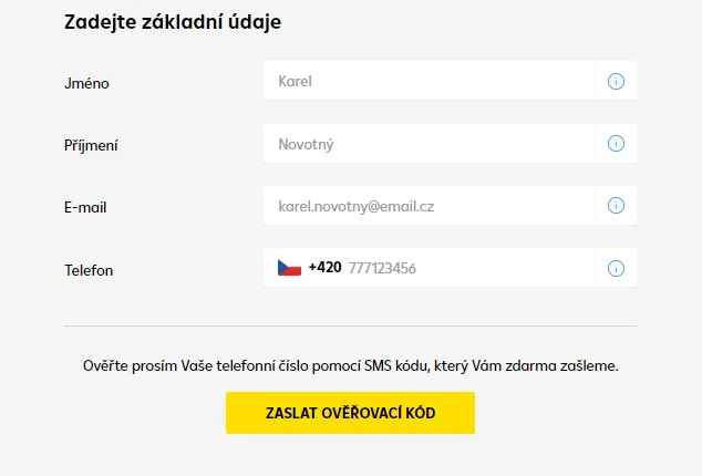 Založení účtu u Raiffeisenbank Založení účtu u Raiffeisenbank