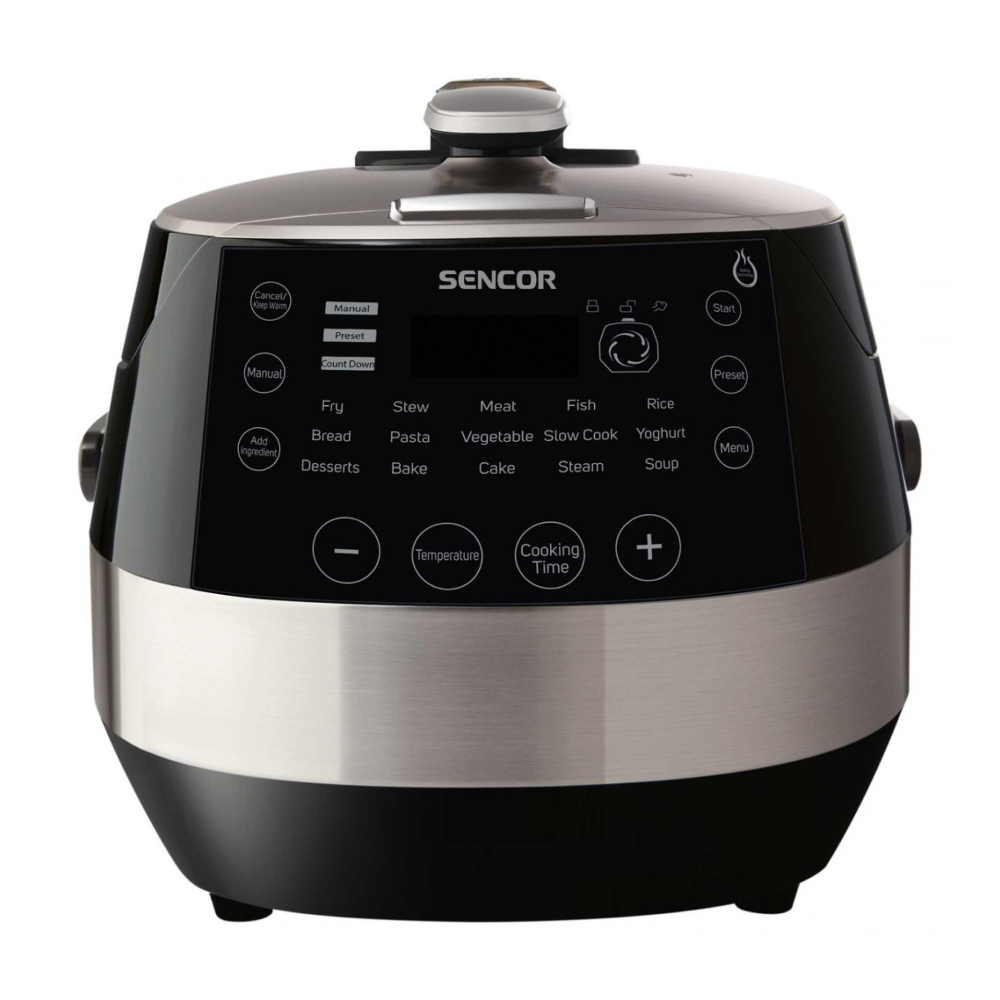 Obrázek ukazuje typický Elektrický tlakový hrnec