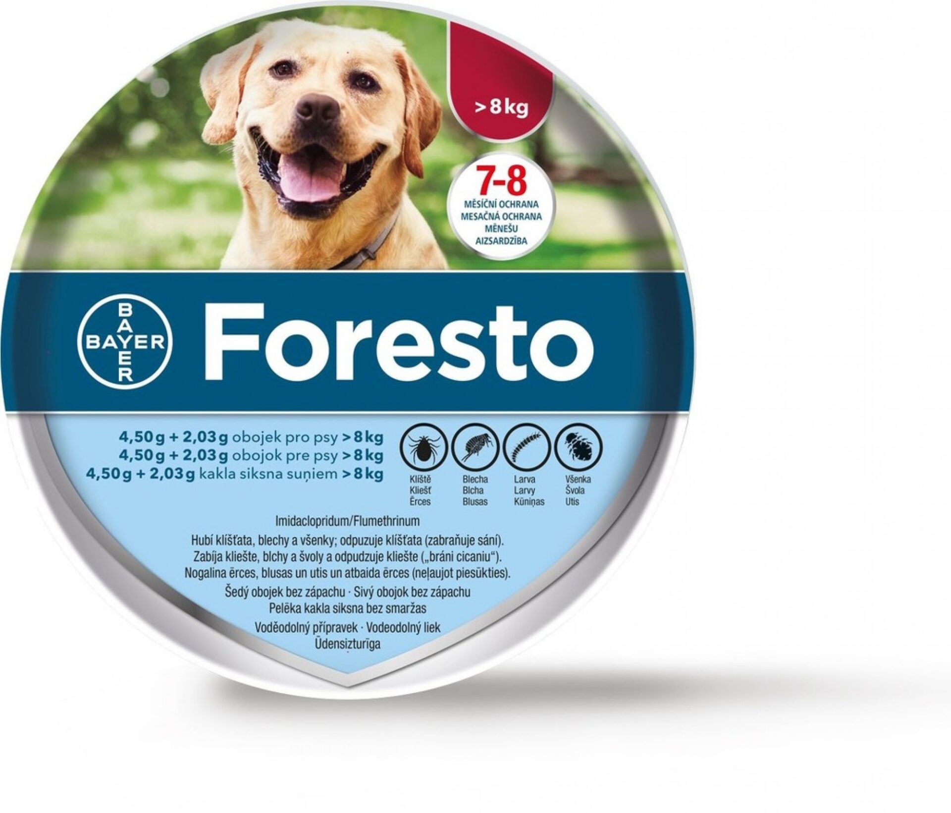 Test Foresto antiparazitní obojek pro psy nad 8 kg Recenze Foresto antiparazitní obojek pro psy nad 8 kg