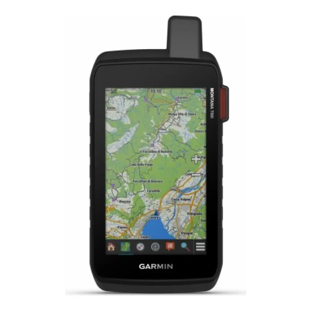 Obrázek ukazuje turistickou GPS navigaci se zobrazením mapy