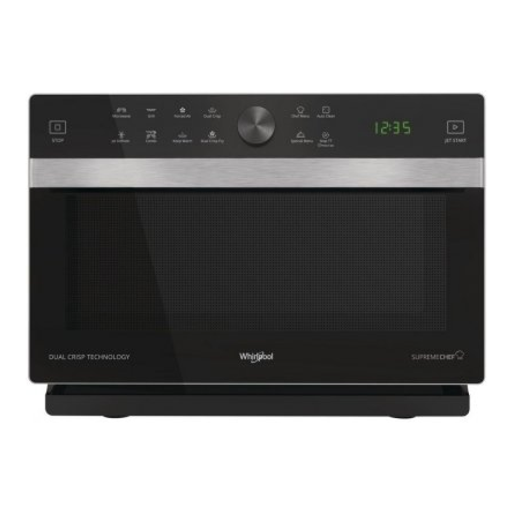 Obrázek ukazuje multifunkční mikrovlnku s horkým vzduchem i parním vařením