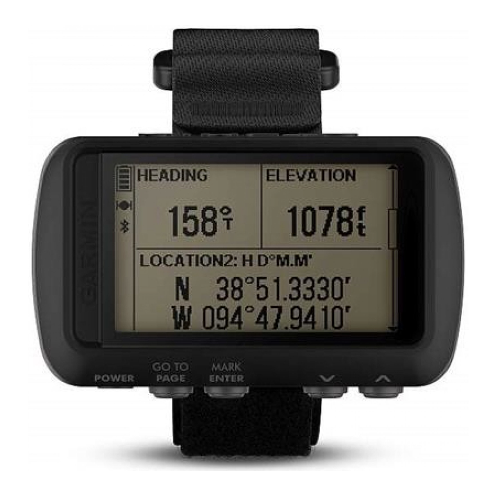 Obrázek ukazuje turistickou GPS navigaci bez zobrazení mapy