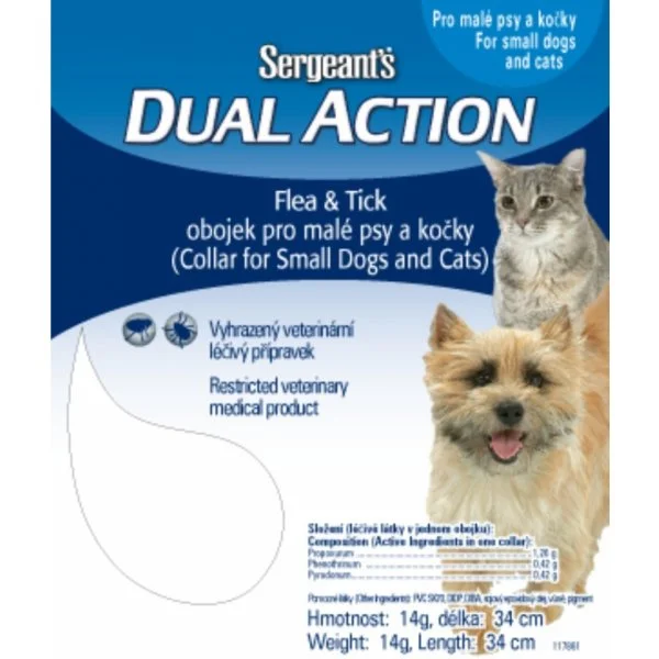 Test Sergeant’s Dual Action antiparazitní obojek pro kočky a malé psy Recenze Sergeant’s Dual Action antiparazitní obojek pro kočky a malé psy