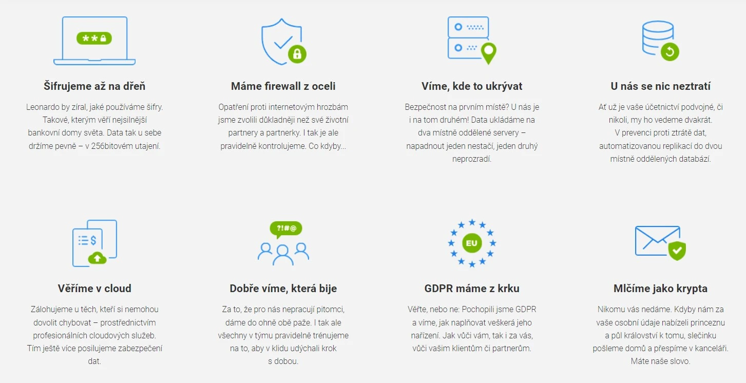 Vyfakturuj.cz využívá několik způsobů zabezpečení Obrázek ukazuje zabezpečení na portálu Vyfakturuj.cz
