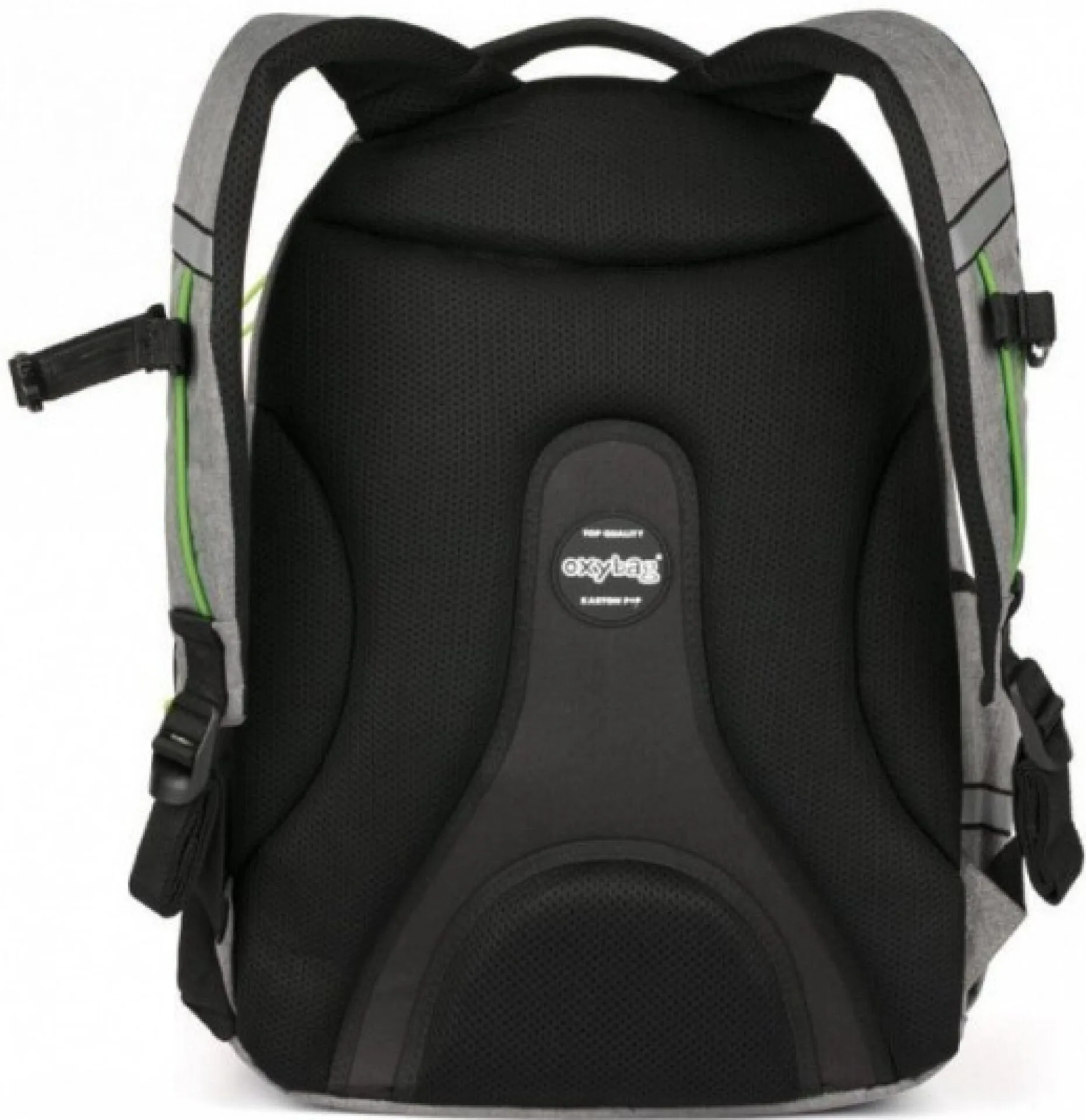 Batoh má ergonomická záda i hrudní popruh, reflexních prvků je ale méně Obrázek ukazuje batoh Karton P+P OXY Style zezadu