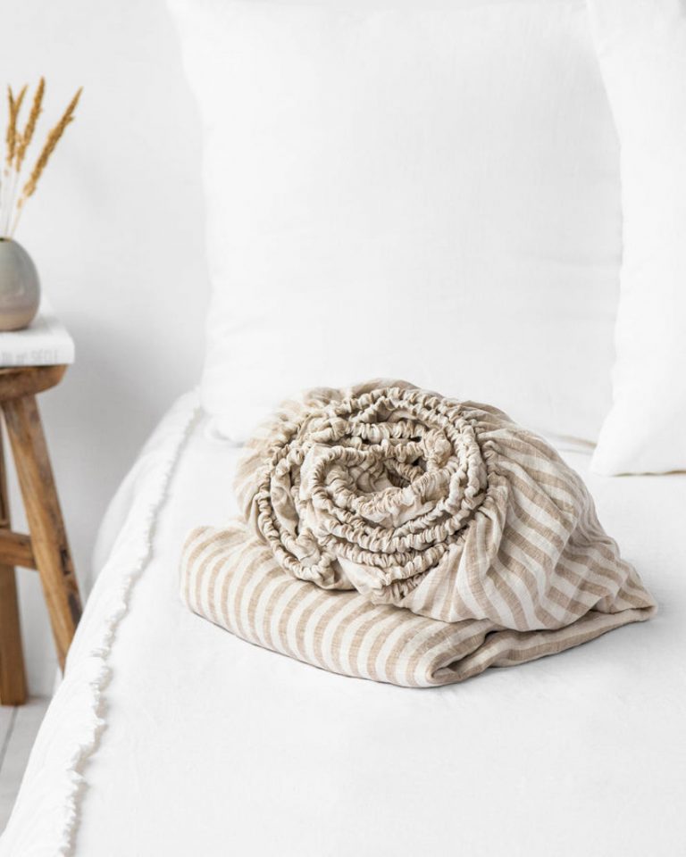 Recenze Magic Linen Lněné prostěradlo Striped