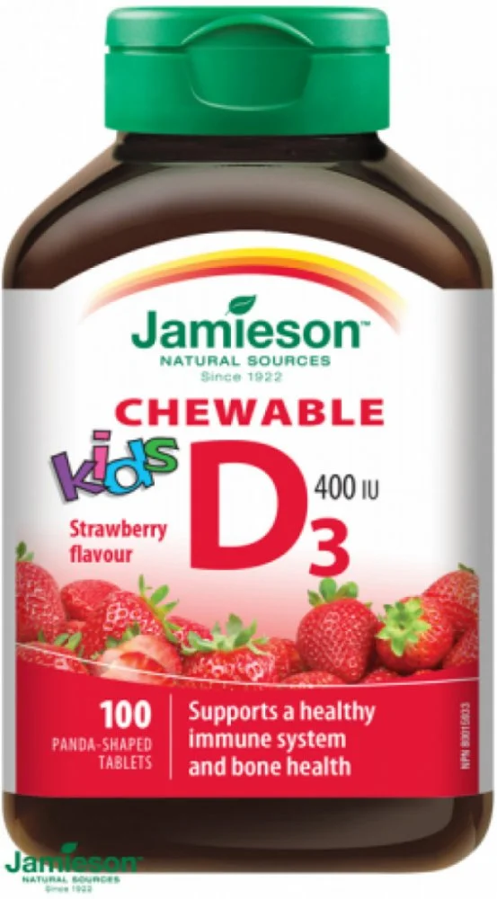 Recenze Jamieson Vitamín D3 Kids Jahoda 100 tablet