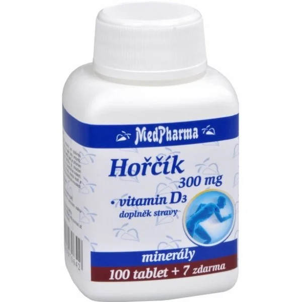 Recenze MedPharma Hořčík 300&nbsp;mg + Vitamín D3&nbsp;107 tablet