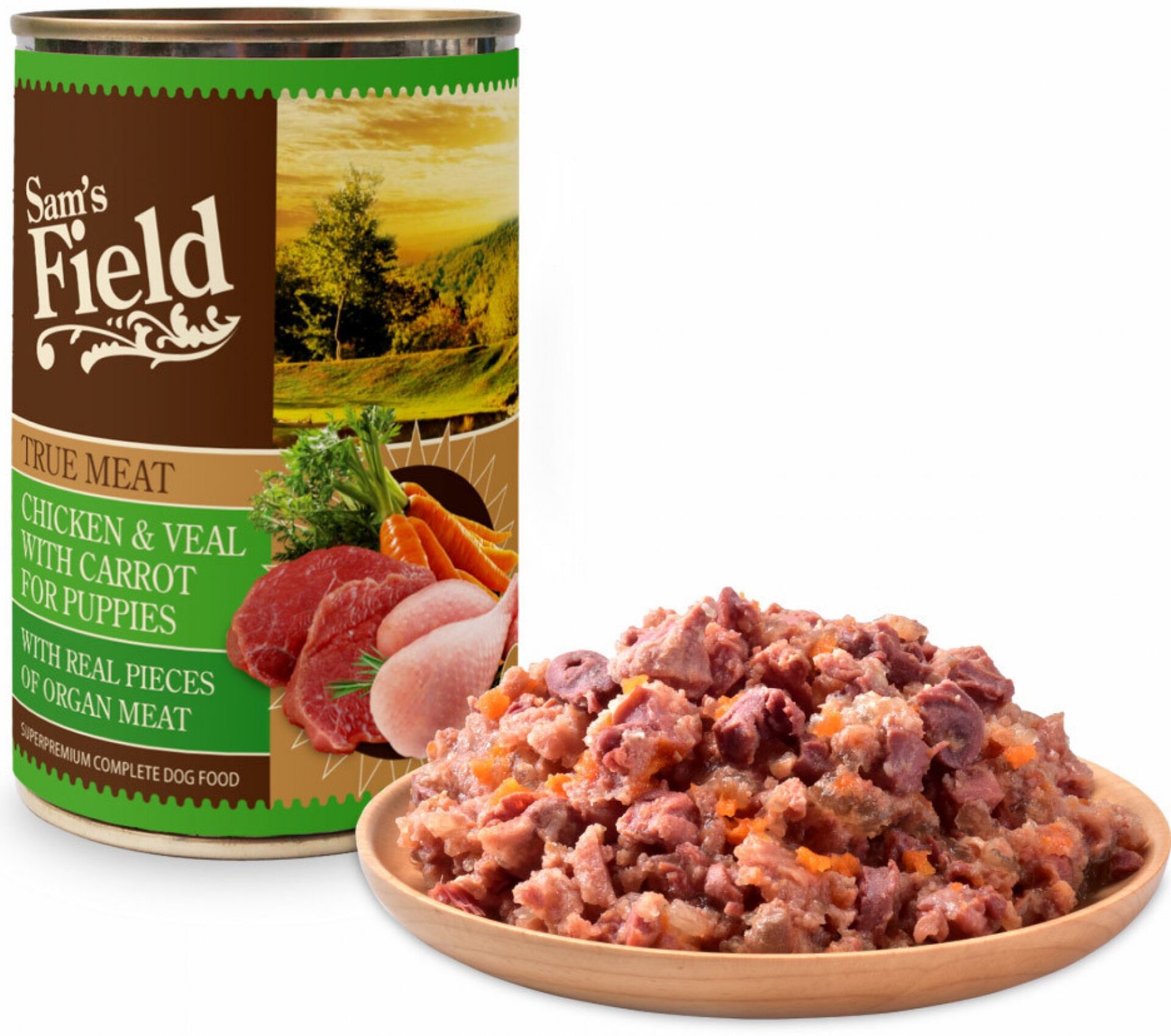 Recenze Sams Field Chicken & Calf Meat With Carrot