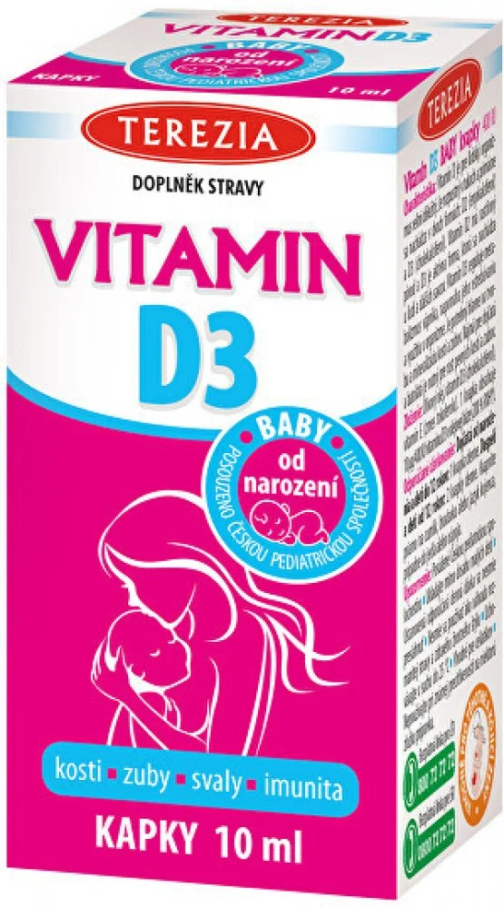 Recenze Terezia Vitamin D3 Baby od 1.měsíce 400&nbsp;IU 10&nbsp;ml