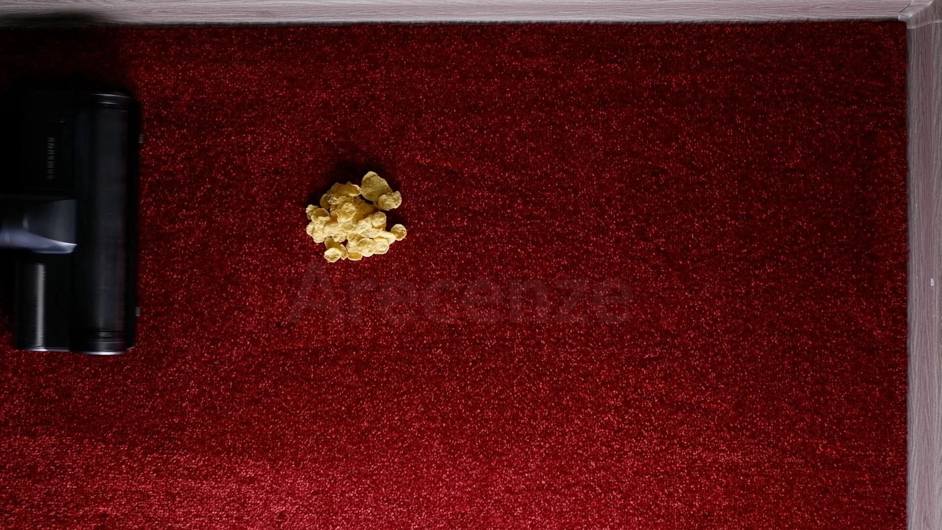 Cornflakes na koberci před testem