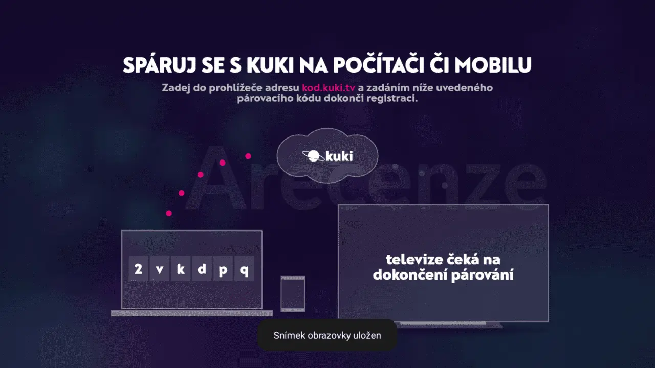 Televize – párování účtu