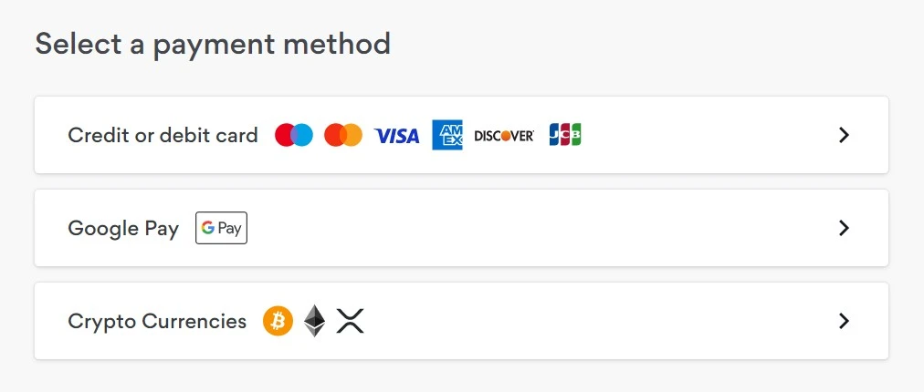 Platební metody NordVPN