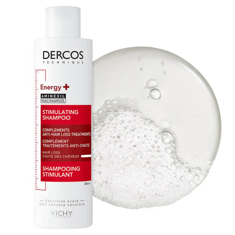 Šampon Vichy Dercos Energising v koupelně