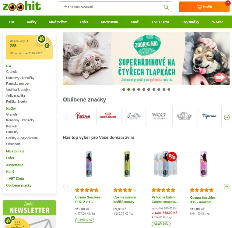E-shop Zoohit.cz