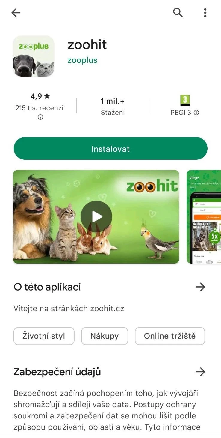 Mobilní aplikace v Google Play