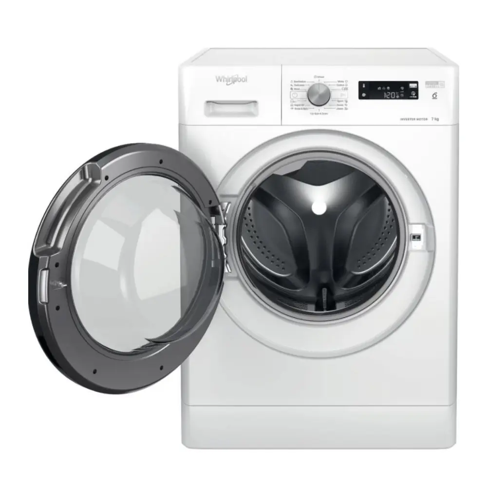 Pračka s otevřenými dvířky Obrázek pračky Whirlpool FFS 7259 B EE s otevřenými dvířky