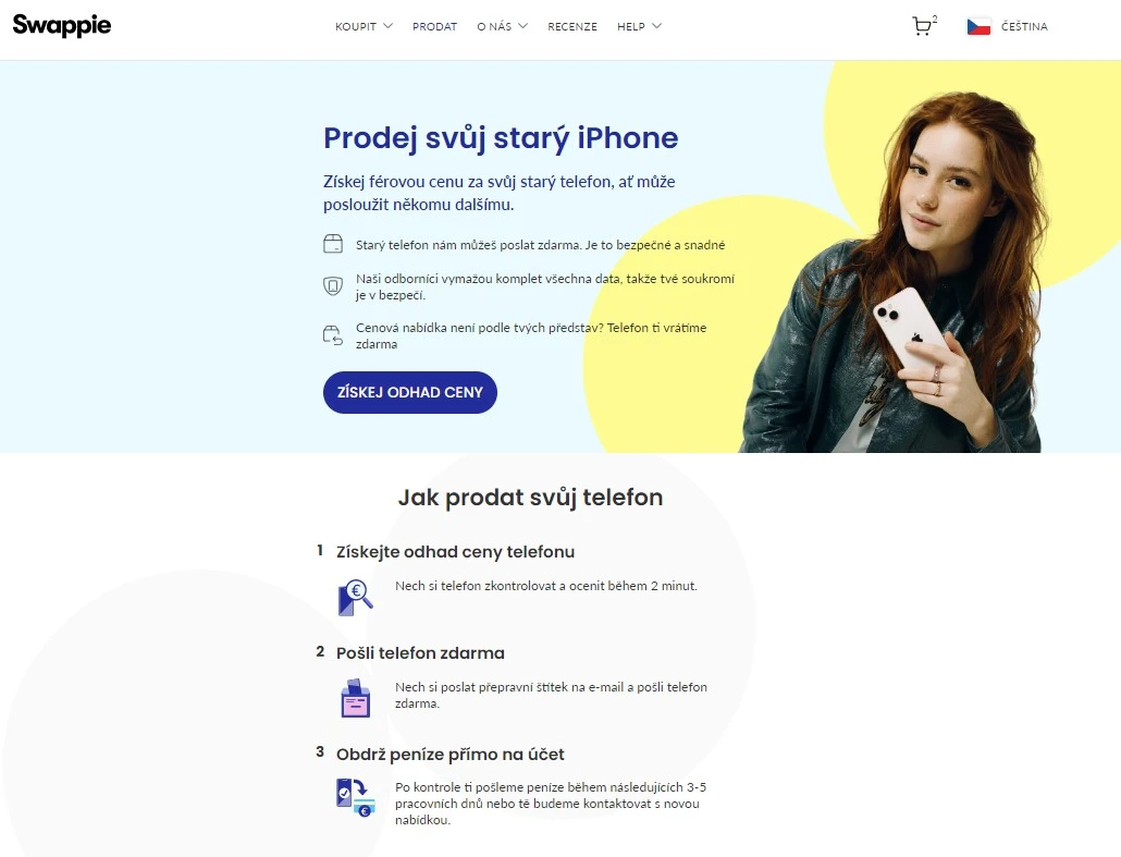 Web pro prodej iPhonu Web pro prodej iPhonu