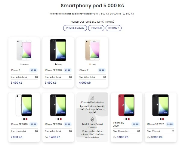 Nabídka levných iPhonů Nabídka levných iPhonů