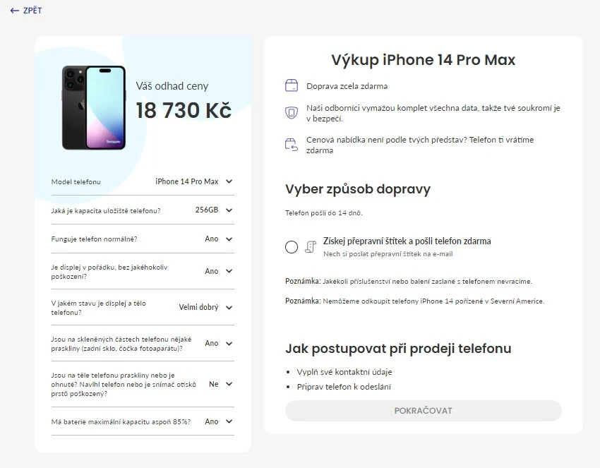 Výsledek výkupu iPhonu Výsledek výkupu iPhonu