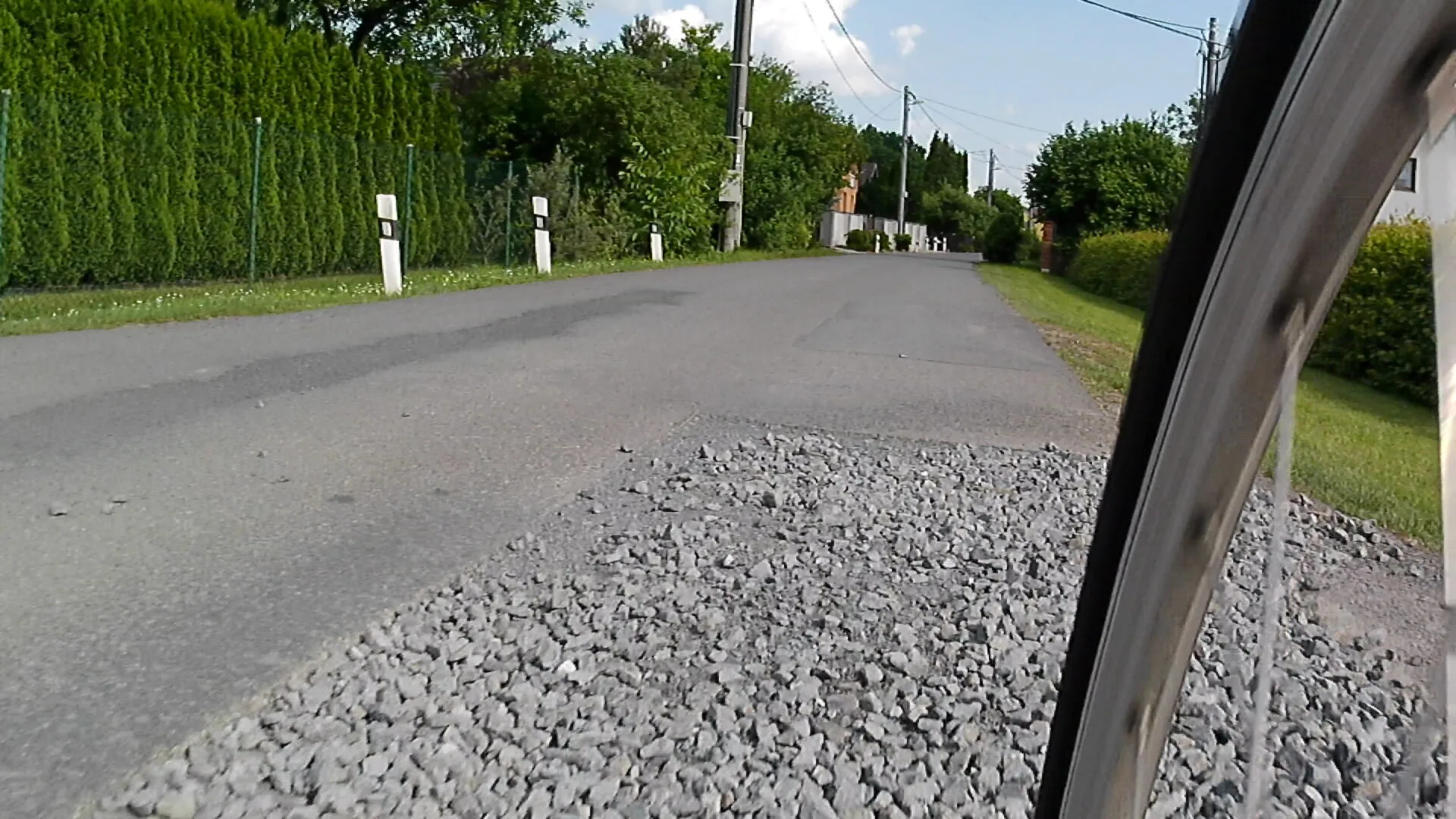Záběry na kole jsou stabilní