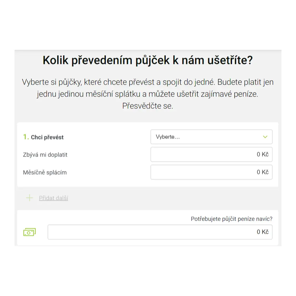 Kalkulačka konsolidace Air Bank