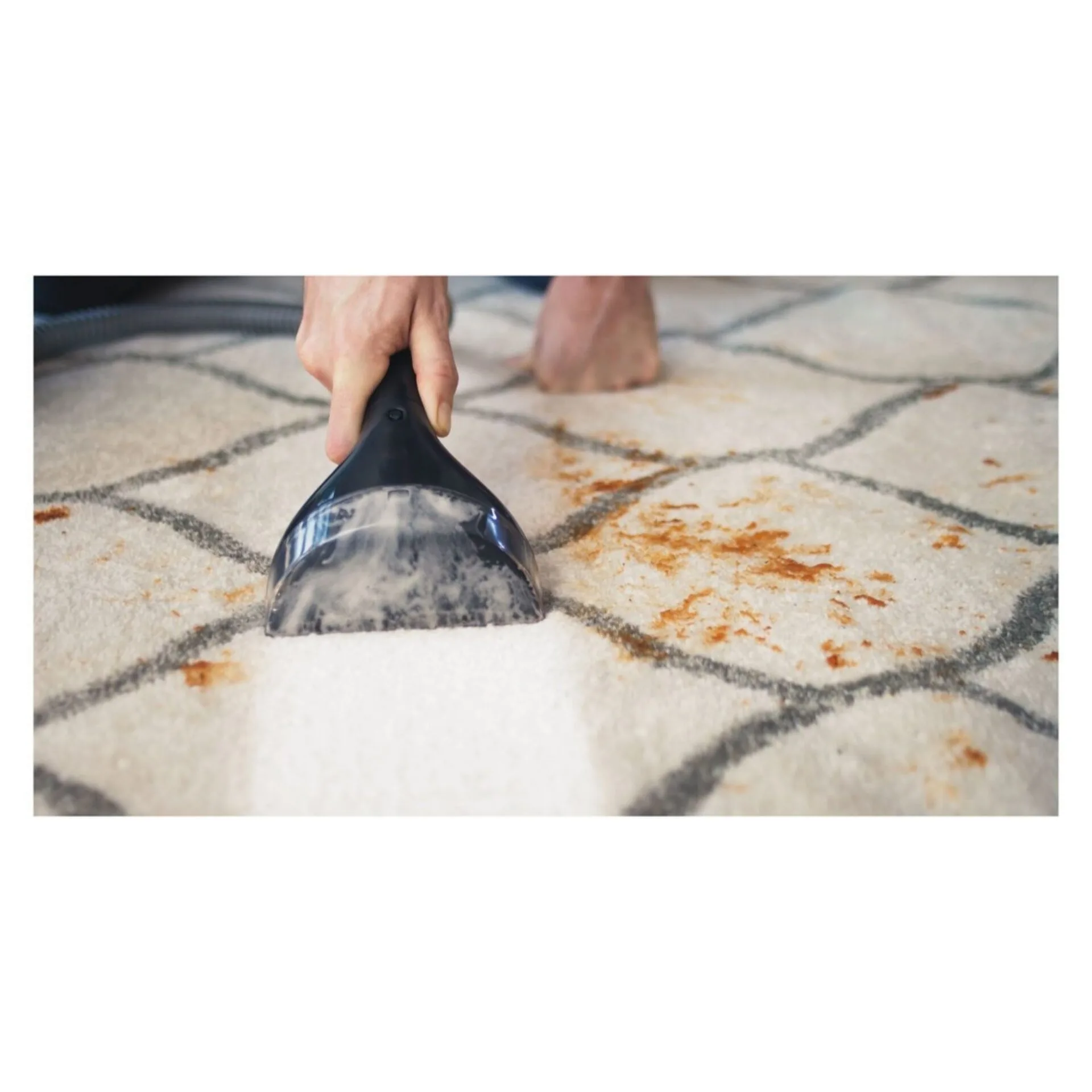 Vysavač efektivně čistí koberce Obrázek zobrazuje čištění koberců čističem Bissell 1558N SpotClean Professional