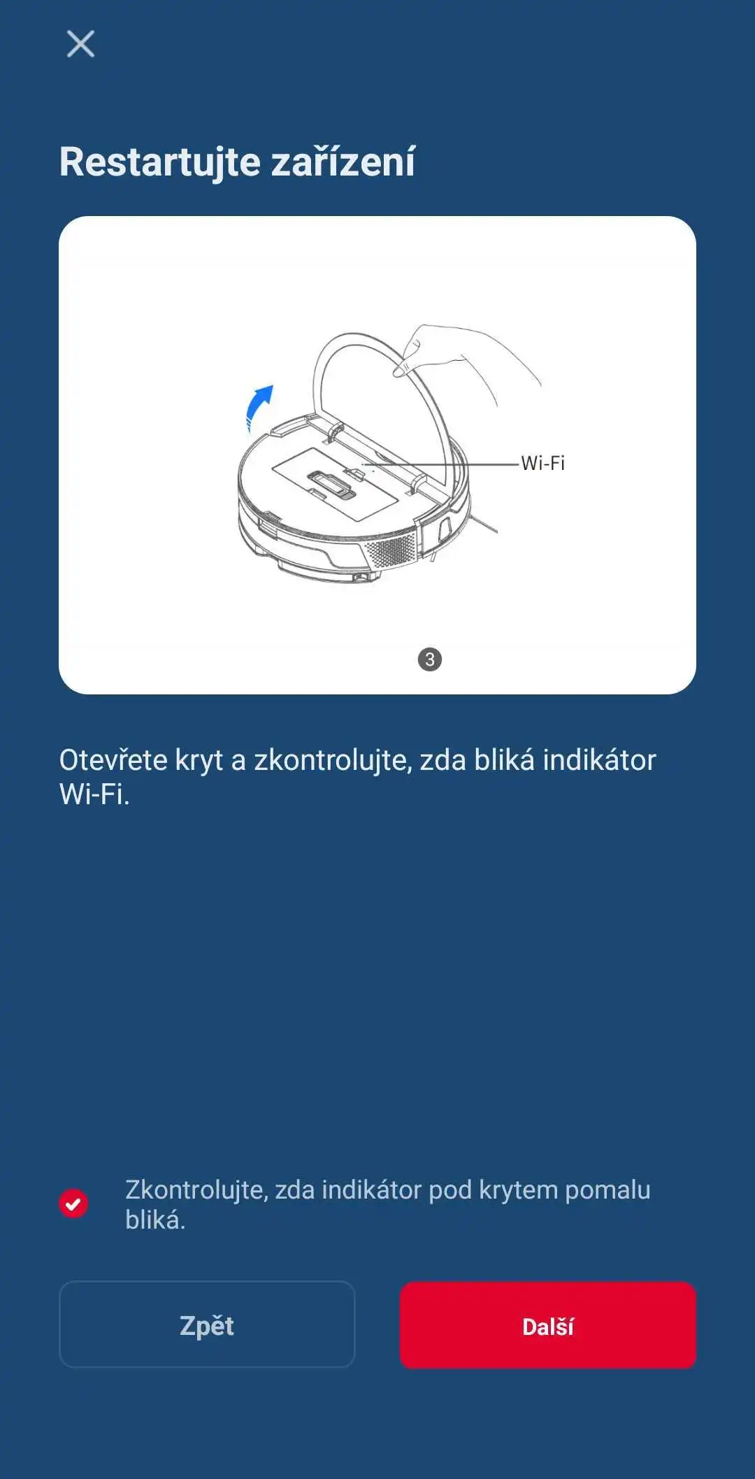 Kontrola funkce párování