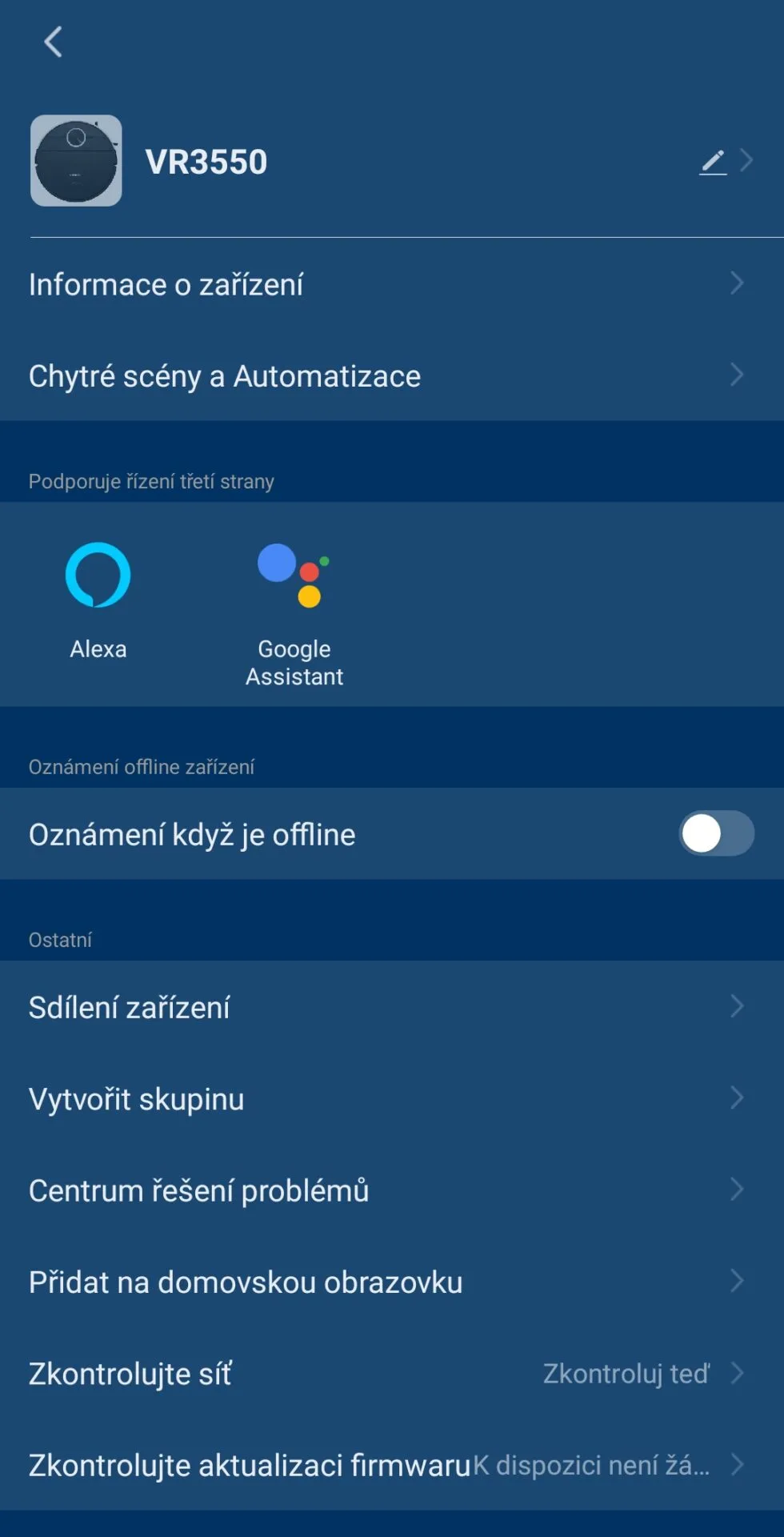 Nastavení chytré domácnosti