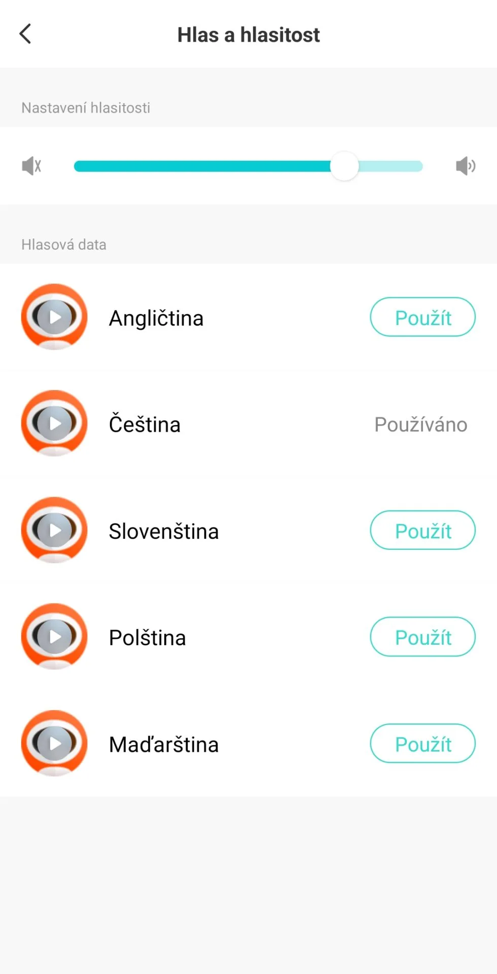 Dostupné jazyky