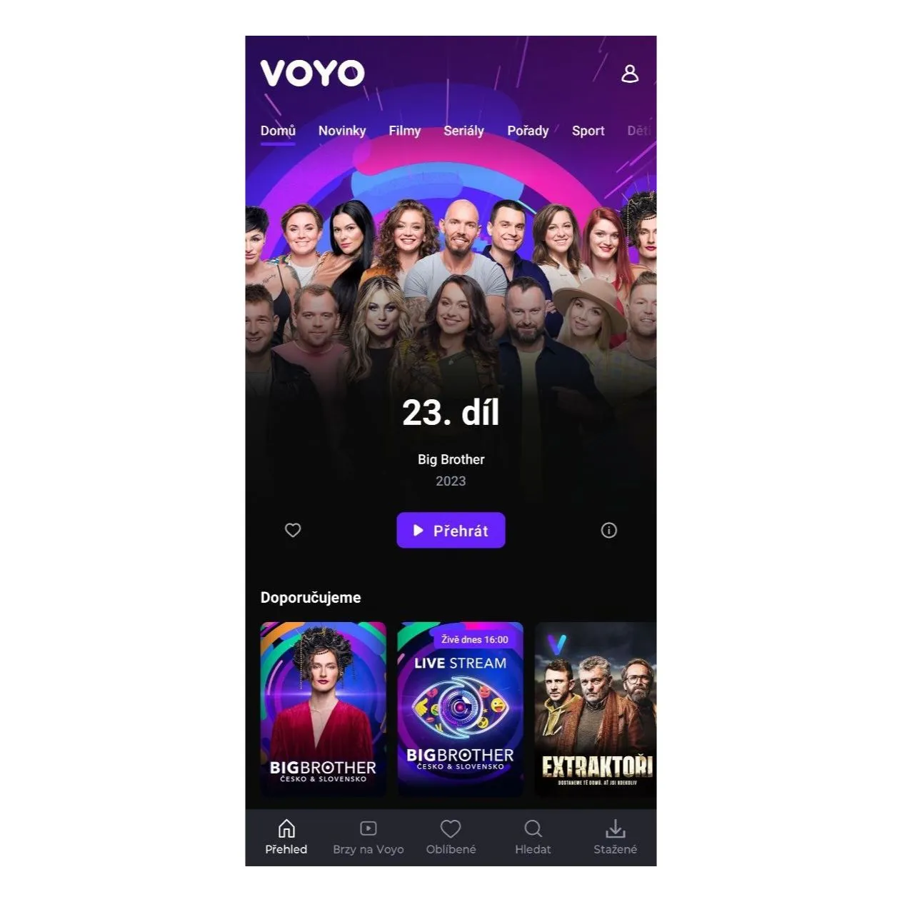Rozhraní mobilní aplikace Voyo Rozhraní mobilní aplikace Voyo